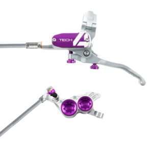 HOPE Freno Tech4 V4 Braided Silver Purple Rear