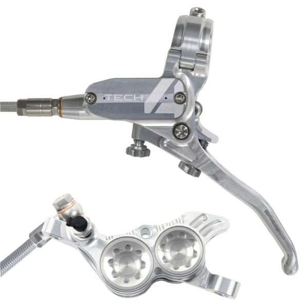 HOPE Freno Tech4 V4 Braided Silver Silver Front