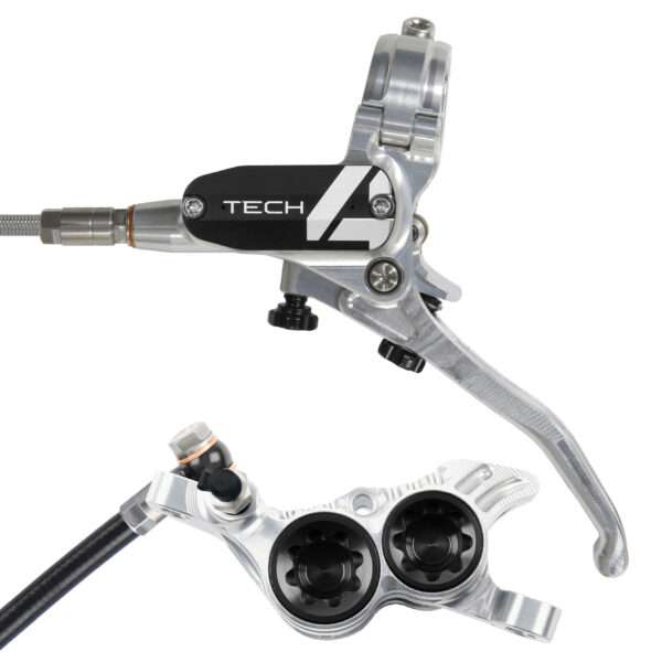 HOPE Freno Tech4 V4 Braided Silver Black Rear