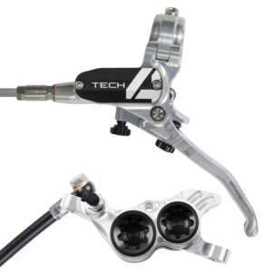 HOPE Freno Tech4 V4 Braided Silver Black Front