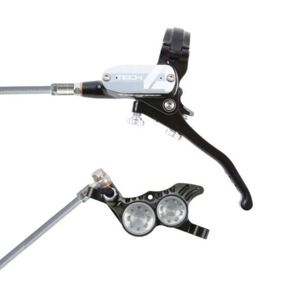 HOPE Freno Tech4 V4 Braided Black Silver Front