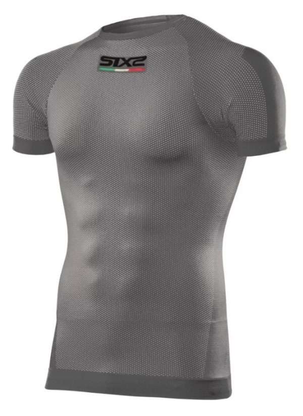 Sixs Intimo Termico a Maniche Corte Dark Grey
