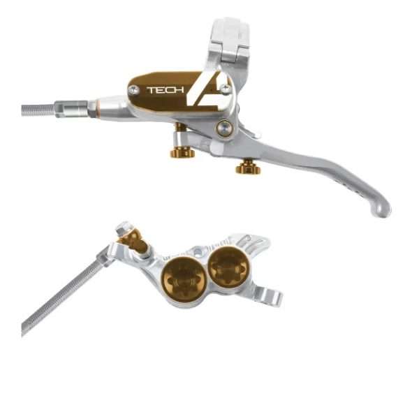 HOPE FRENO TECH4 E4 BRAINDED REAR SILVER BRONZE