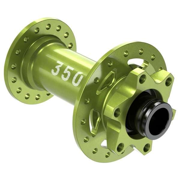 DT SWISS 350 15MM 6-BOLT disk front hub – 110mm boost - green