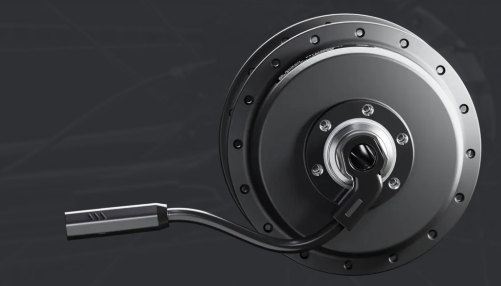 Dettaglio motore Bosch Hub Line integrato nel mozzo posteriore e-bike