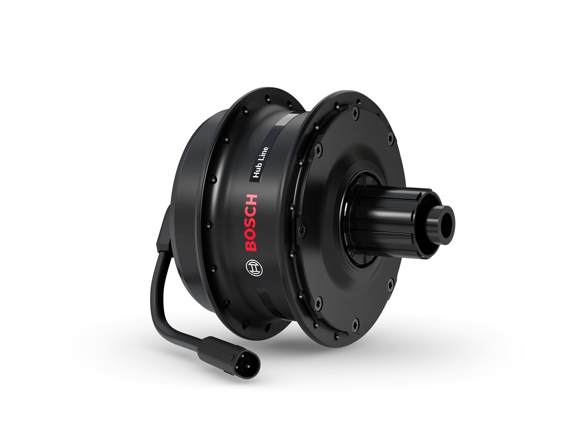 Bosch Hub Line motore e-bike nel mozzo posteriore su city bike urbana